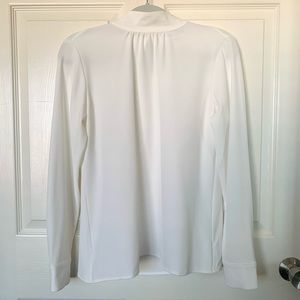 NWOT Calvin Klein Mock Neck Off White Long sleeve Blouse